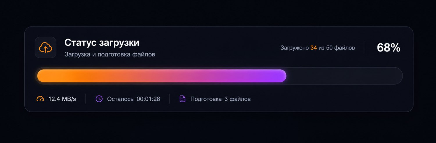 Статус обработки и прогресс